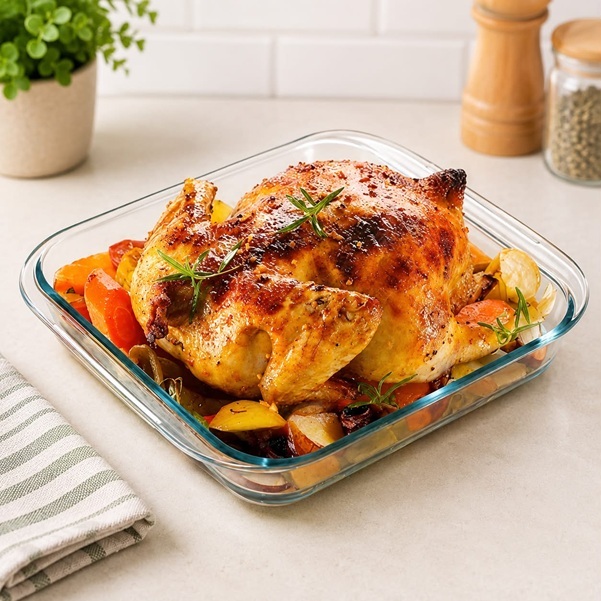 BOROSICILATE SQUARE BAKING DISH 1.8L