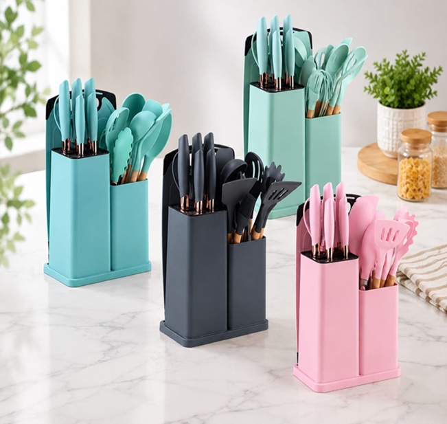 19 PCS SILICONE SPOON & KNIFE SET